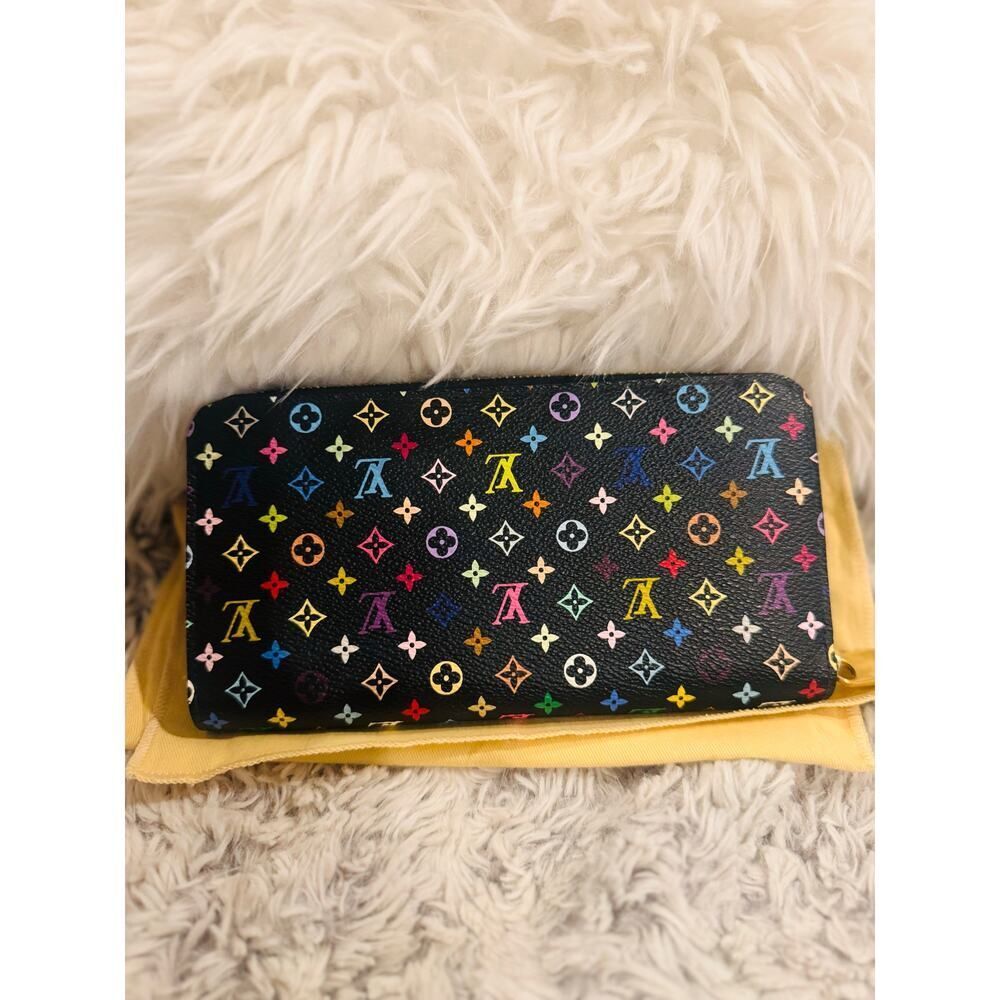 Louis Vuotton x TM 2014 Monogram black multicolor zipper Wallet